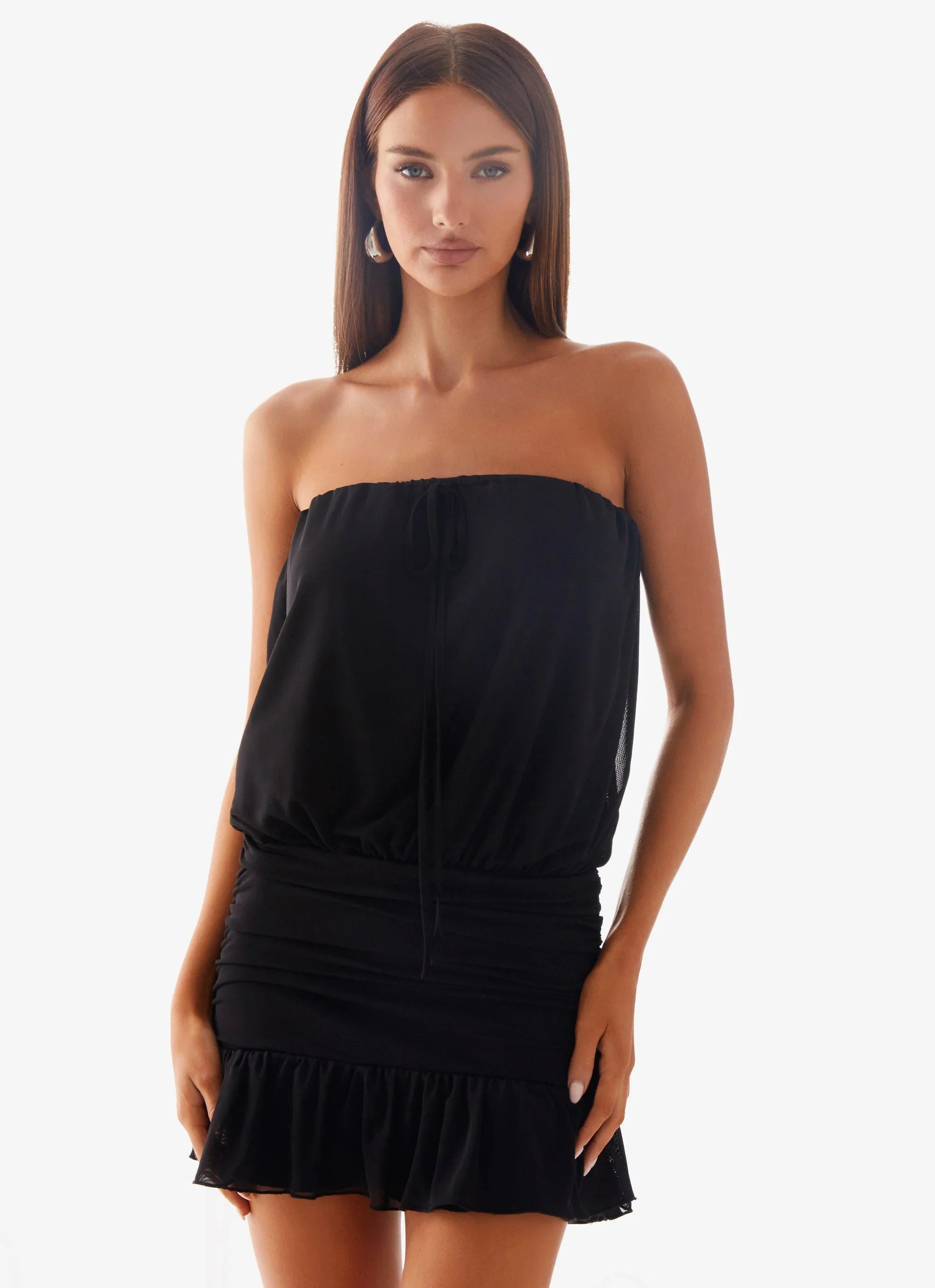Only A Dream Strapless Mini Dress Black