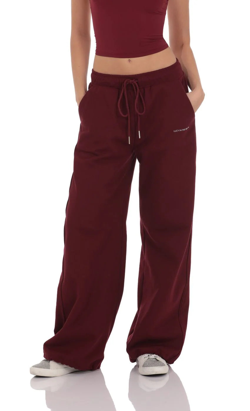 Lucy Sweatpants in Burgundy