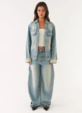 Maxwell Baggy Denim Jeans Washed Blue
