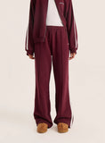 Burgundy Side Striped 4th Branded Joggers