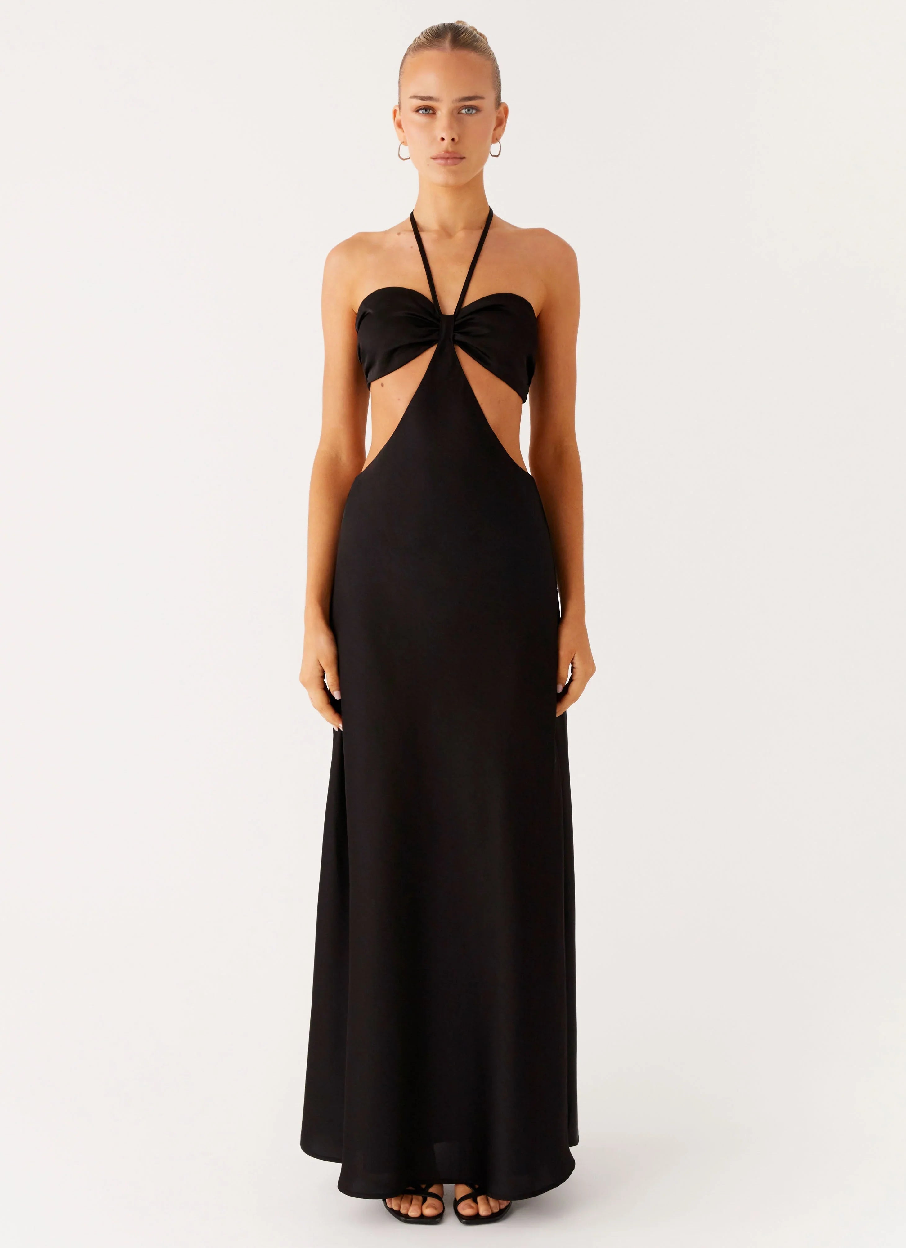 Sweetheart Cut Out Maxi Dress Black