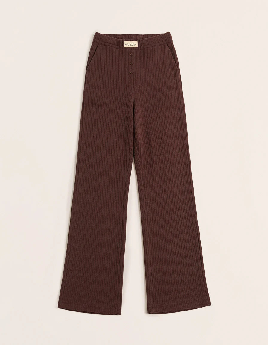 Chocolate Logo Waistband Pointelle Trousers