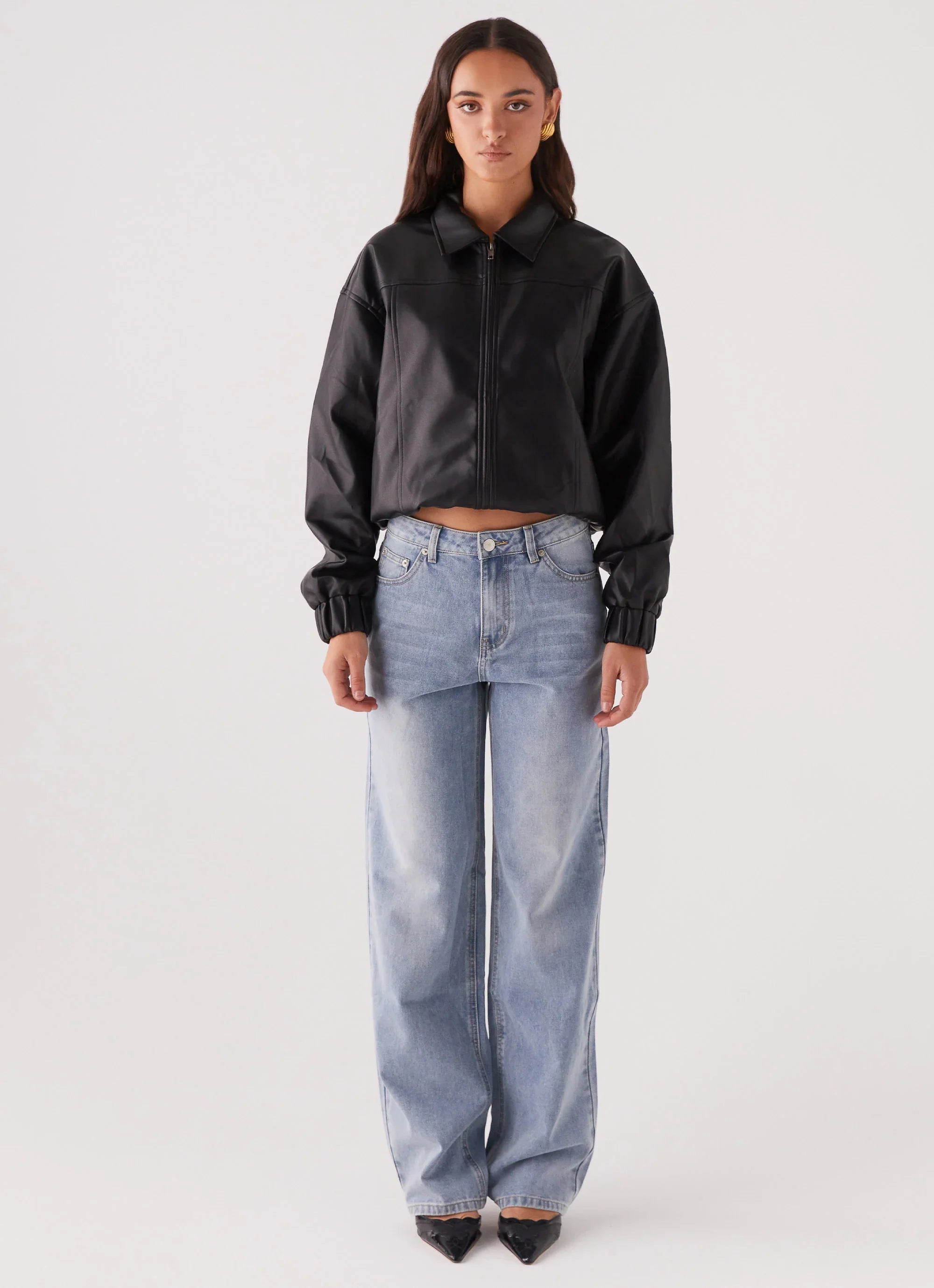 Houghton Oversized Bomber Jacket Black