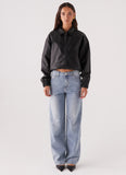 Houghton Oversized Bomber Jacket Black