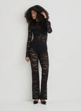 Black Lace High Waisted Trouser