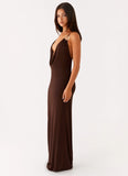 Game Player Maxi Dress Chocolate