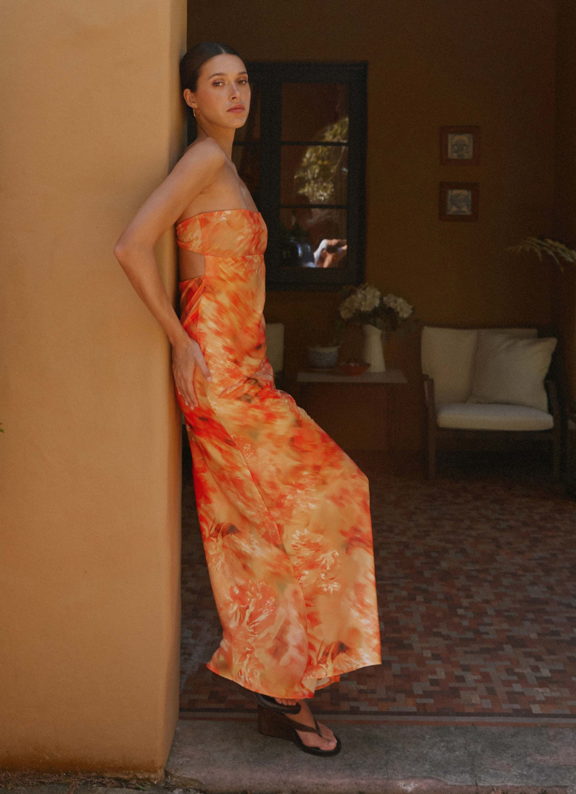 Carmen Maxi Dress Sunset Floral