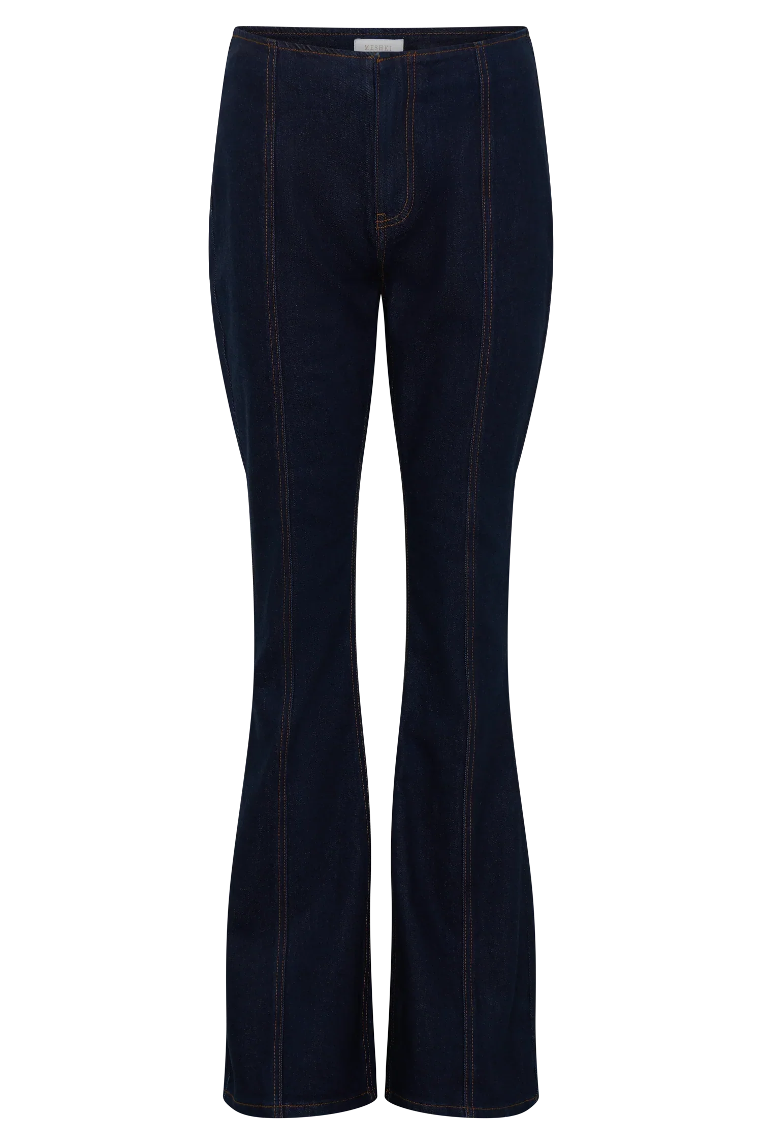 Clio Paneled Flare Jeans Indigo Blue