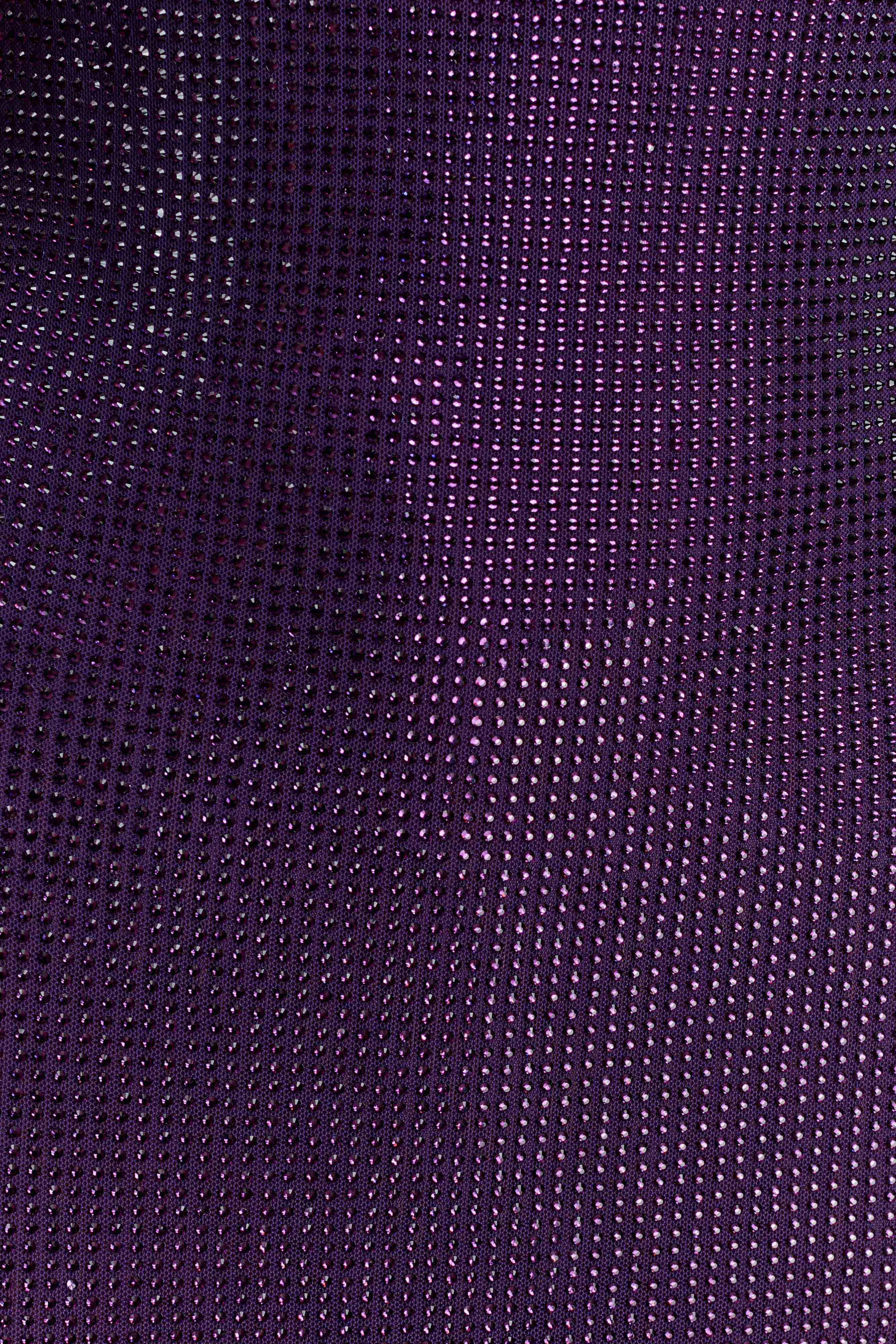Jasmyn Hot Fix Maxi Dress With Mesh Back Purple