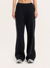 Black 4th Wide Leg Branded Joggers