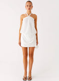 Switch Up Halter Mini Dress Ivory