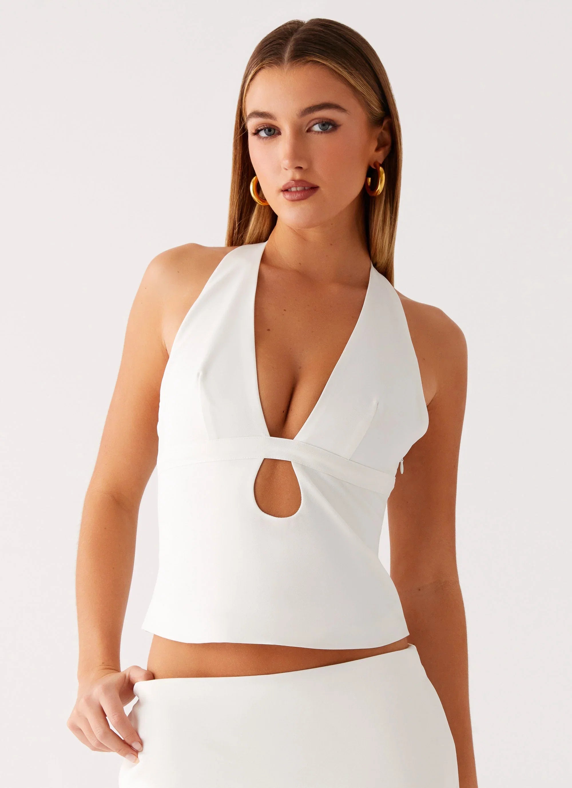Mirna Halter Top Cream