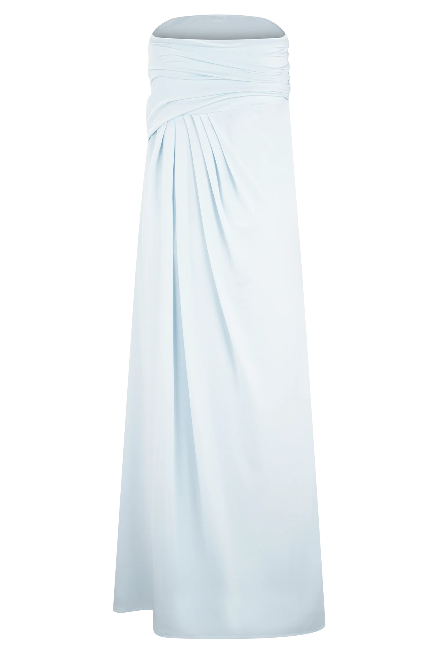 Calandra Slinky Maxi Skirt Pale Blue