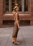 Malachie Lace Midi Skirt Chocolate