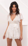 Wrap Dress in White Lace