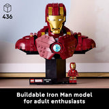 LEGO Marvel Iron Man MK4 Bust Building Kit for Adults Ages 18 Includes Iron Man Minifigure Collectible Model for Super Hero Fans Gift for Men and Women 76327
