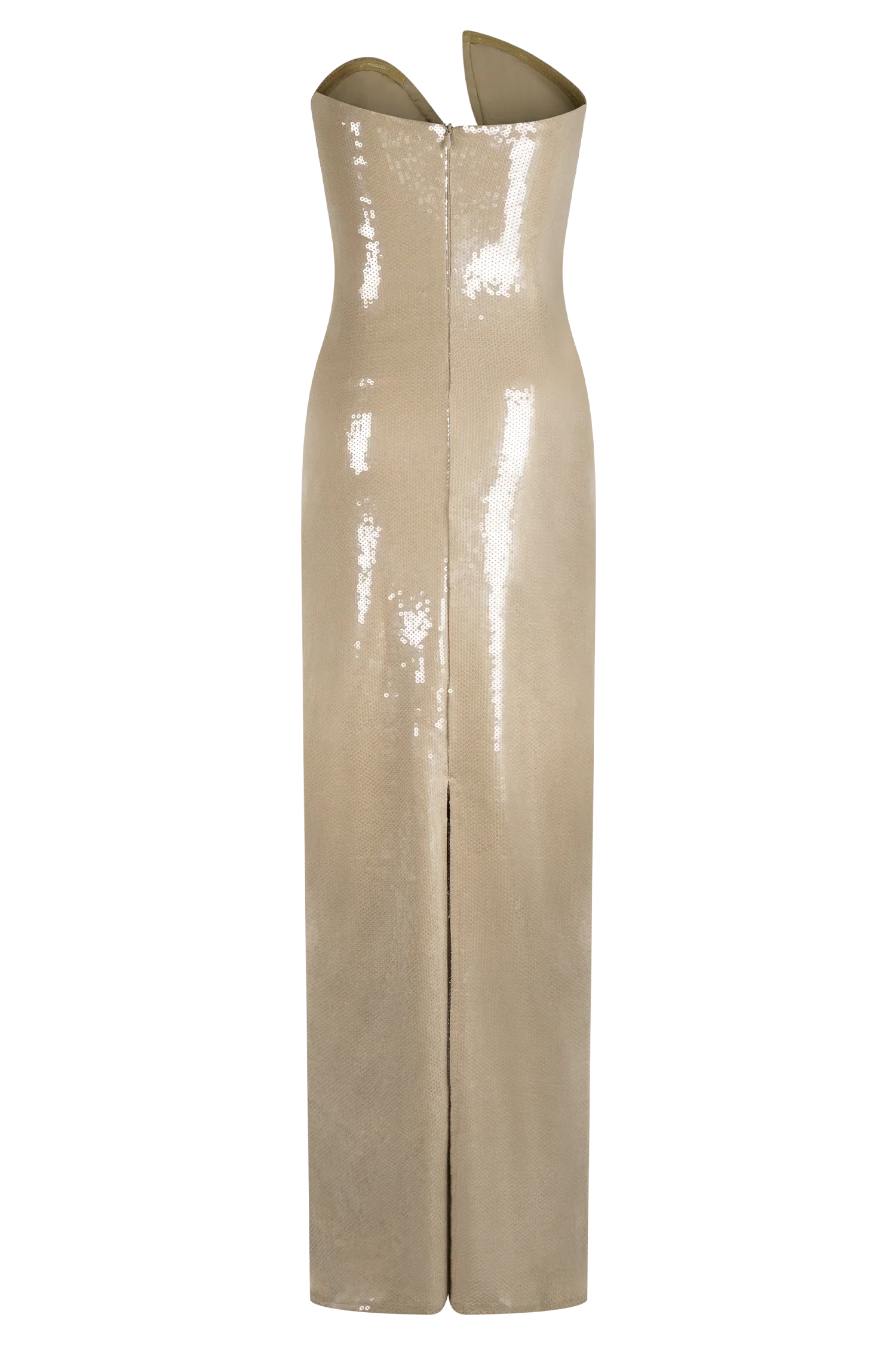 Winston Strapless Sequin Maxi Dress Taupe