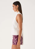 Keena Scarf Top Ivory