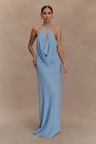Katalina Chiffon Maxi Skirt Sky Blue