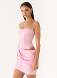 Kalila Corset Mini Dress Pink