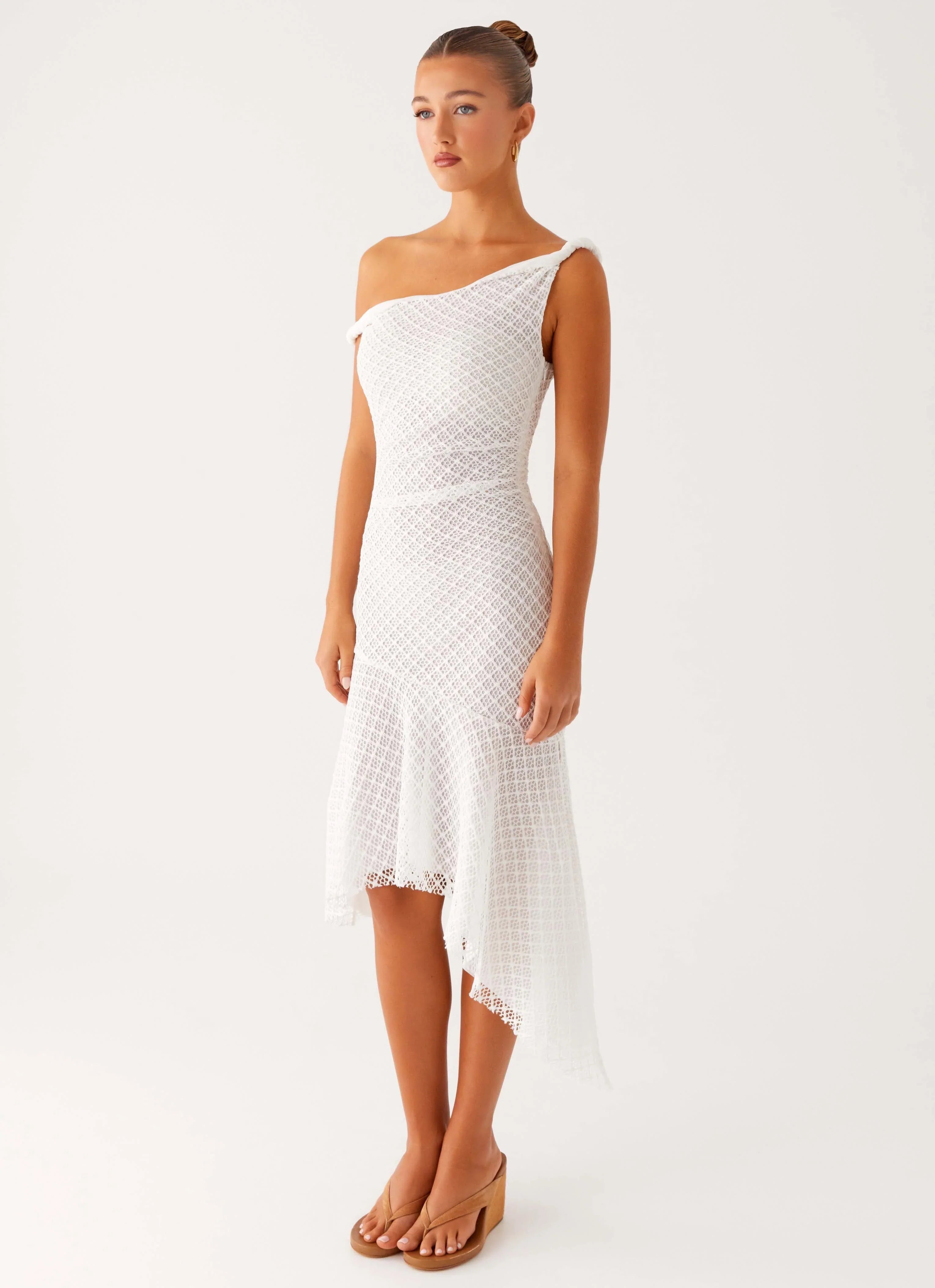 Huntah Midi Dress Ivory