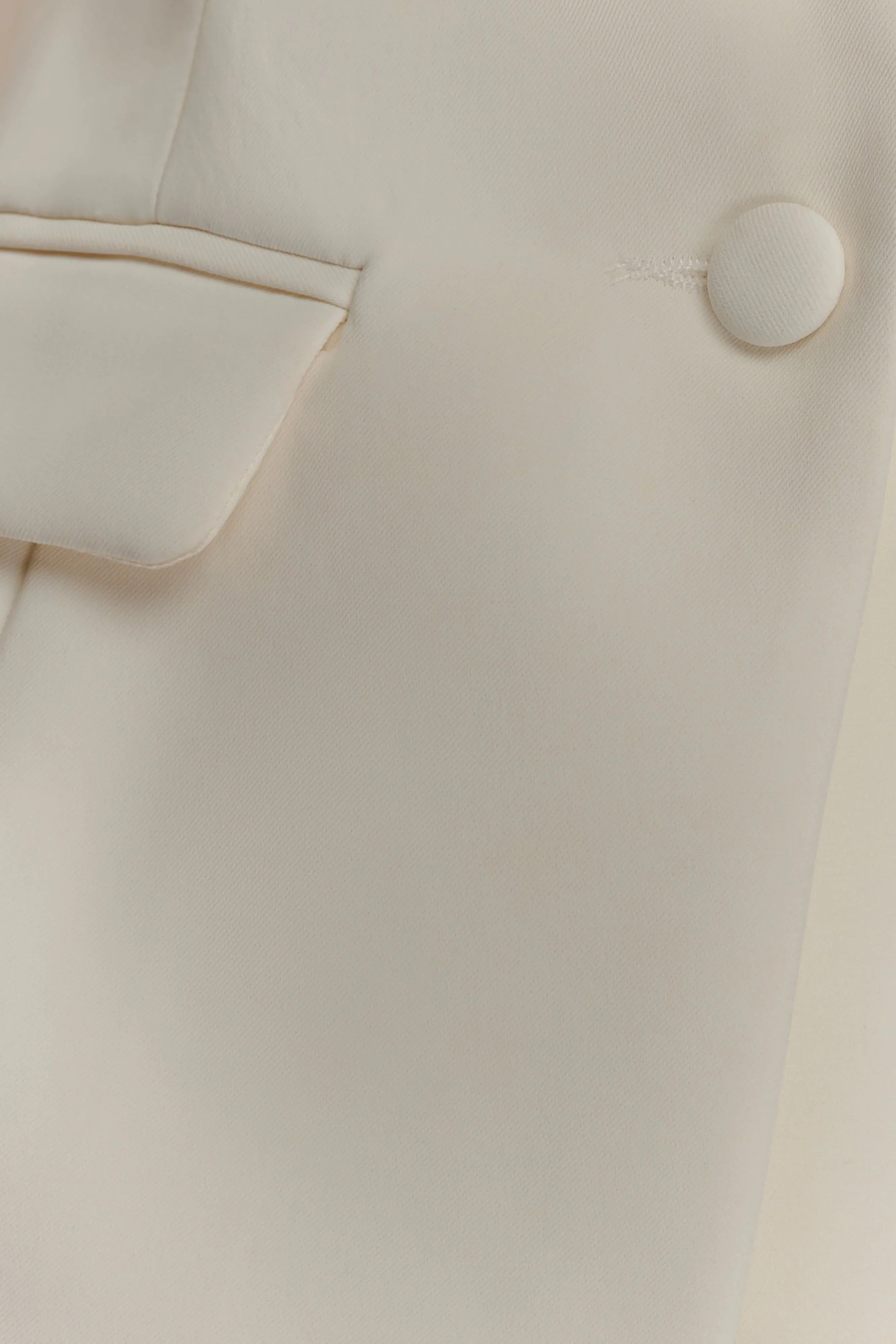 Opal Puff Sleeve Suiting Top Ivory