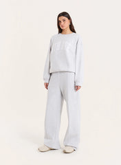 Light Grey 4th Avenue Slogan Oversized Sweatshirt