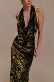 Talila Cowl Front Maxi Dress Velvet Burnout