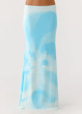 Moka Maxi Skirt Blooming Blue
