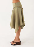 Zafira Midi Skirt Pale Olive