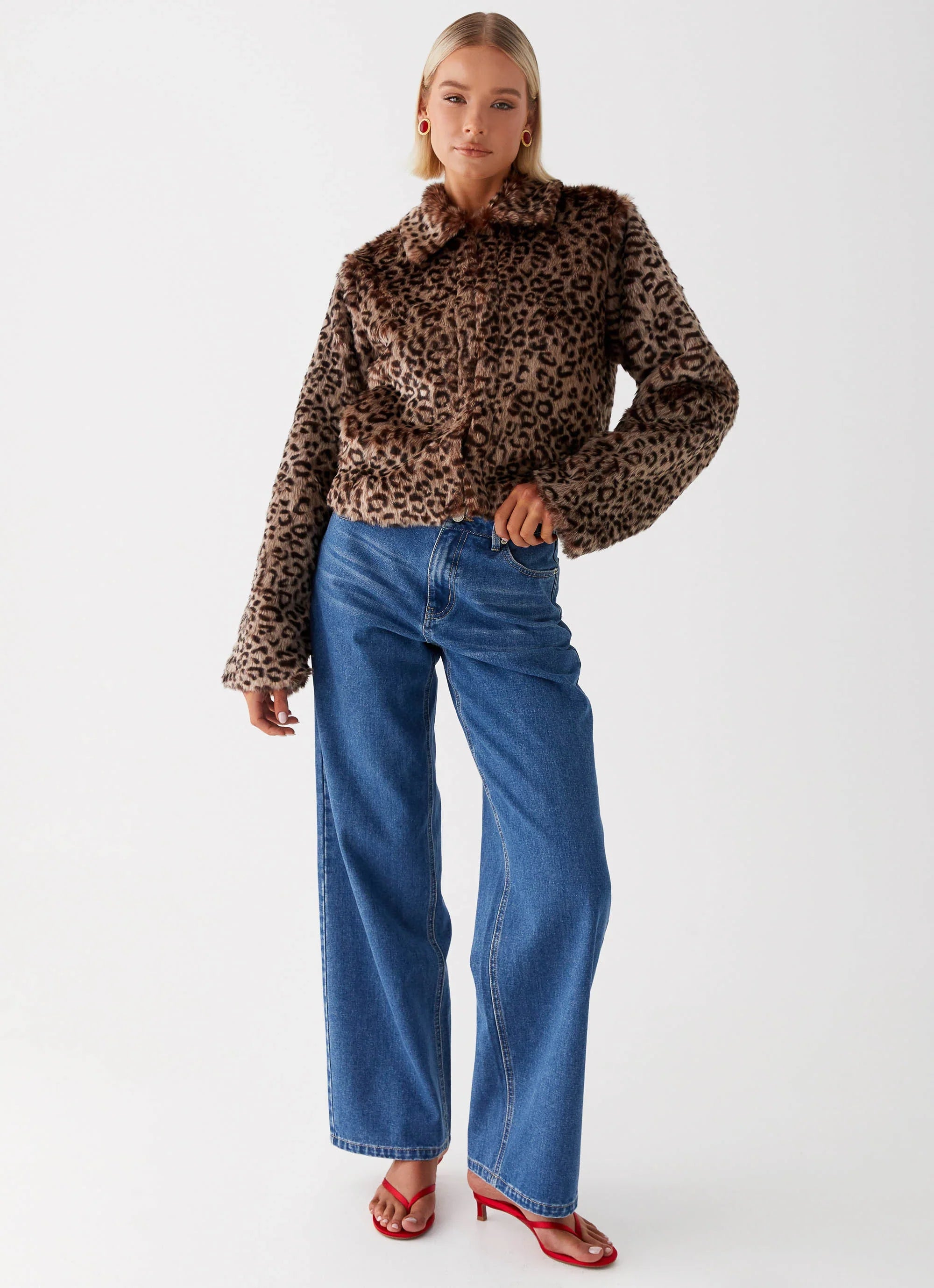 Raleigh Fur Jacket Leopard