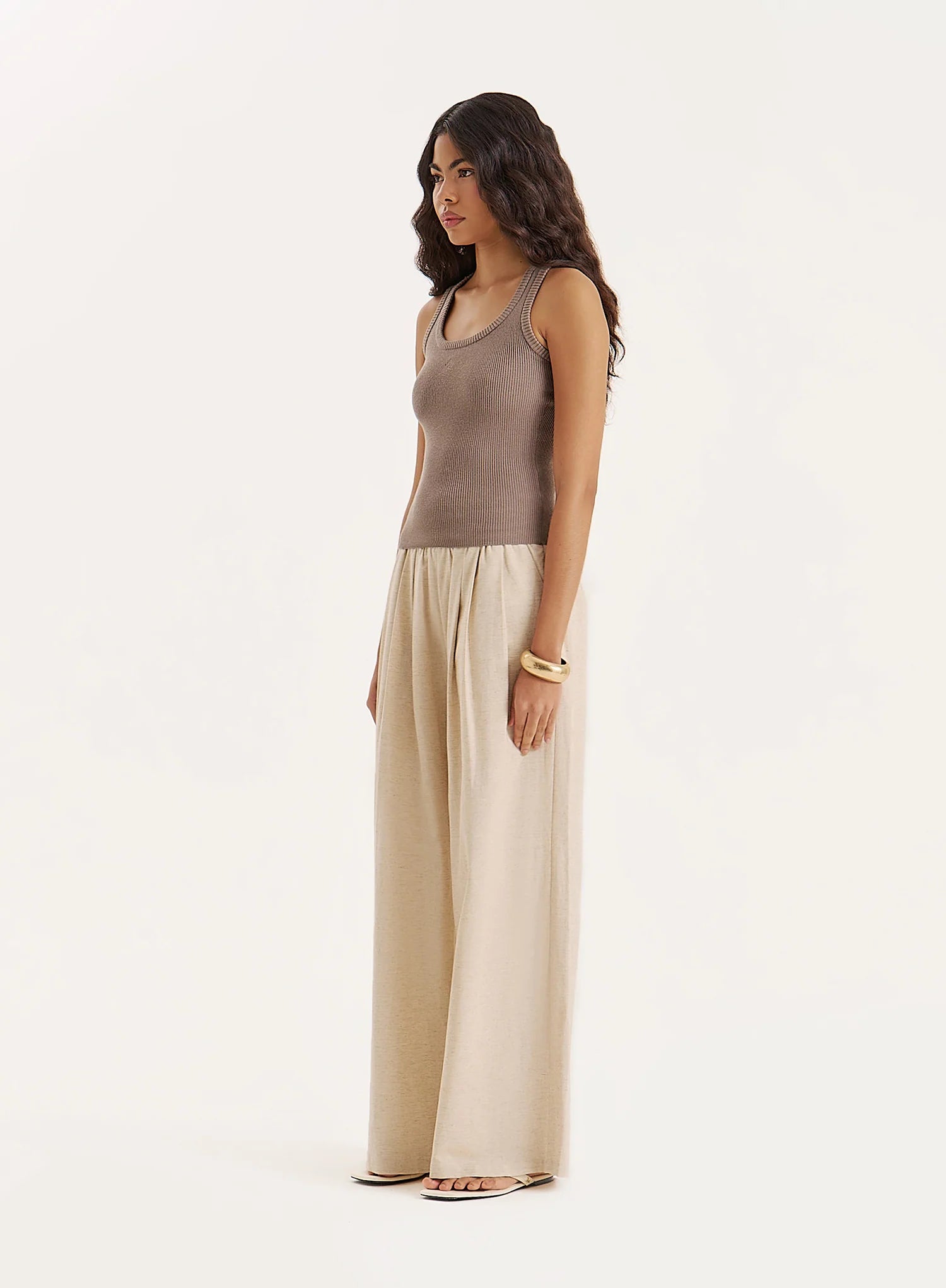 Olive Knitted 4th Vest Top