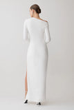 Thalyn Crepe Maxi Dress With Split White