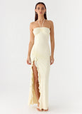 Right Hand Girl Maxi Dress Lemon Yellow