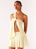 Delight Me Asymmetrical Top Yellow