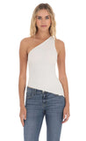 One Shoulder Stretch Top in White