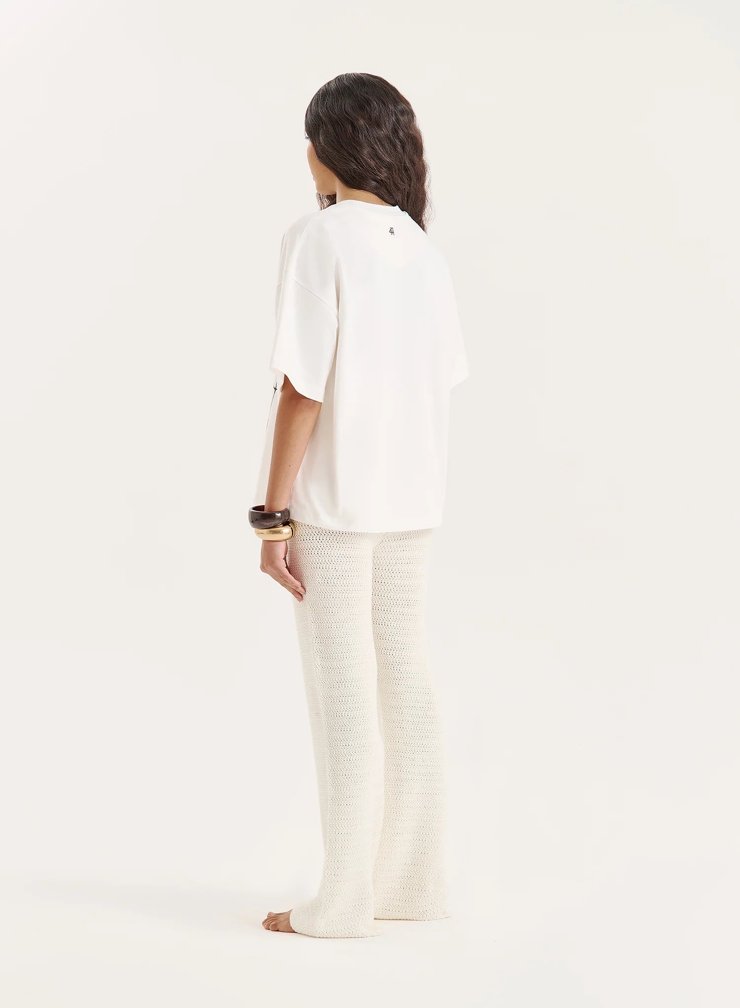 Cream Bikini Graphic Oversized T Shirt