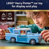 LEGO Harry Potter Enchanted Flying Ford Anglia Car Building Toy for Boys Girls Book Shelf Bedroom Decor for Ages 14 W Harry Ron Hedwig Minifigures Gift Idea for Birthdays 76470