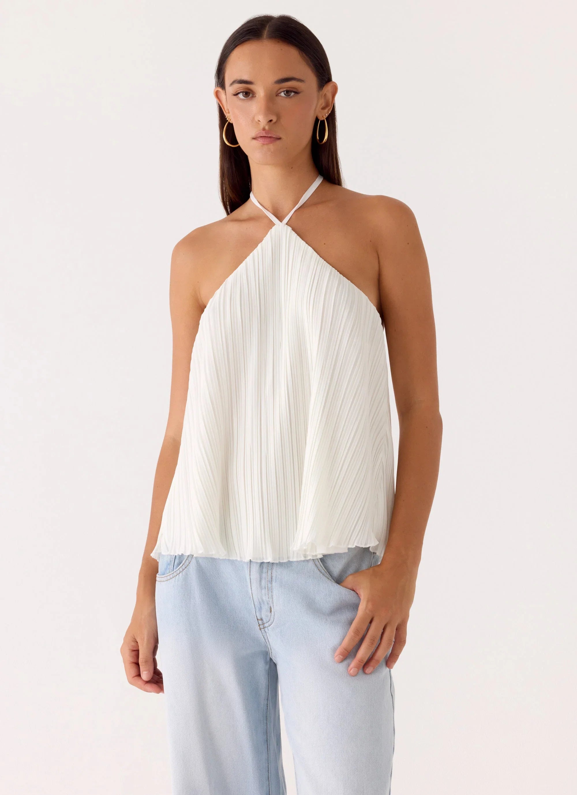 Danni Halter Top White