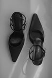 Marley Satin Pointed Heel Black