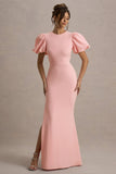 Love Letters Pink Puff Sleeve Maxi Dress