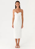 Asling Bustier Midi Dress White