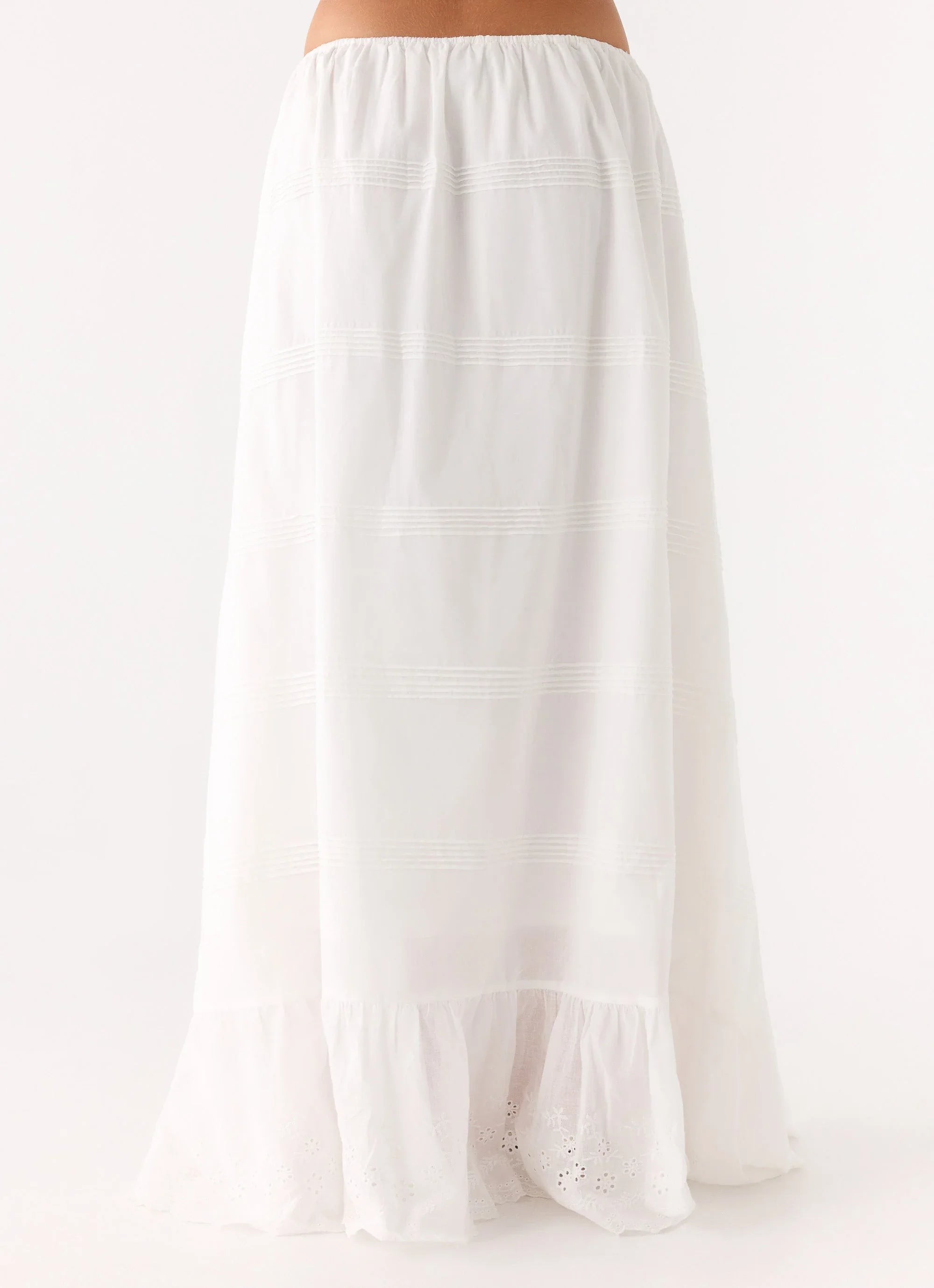 Lior Cotton Maxi Skirt White