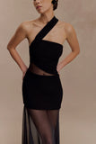 Vashti Cut Out Mesh Maxi Dress Black