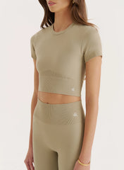 Sage Seamless Gym Crop Top