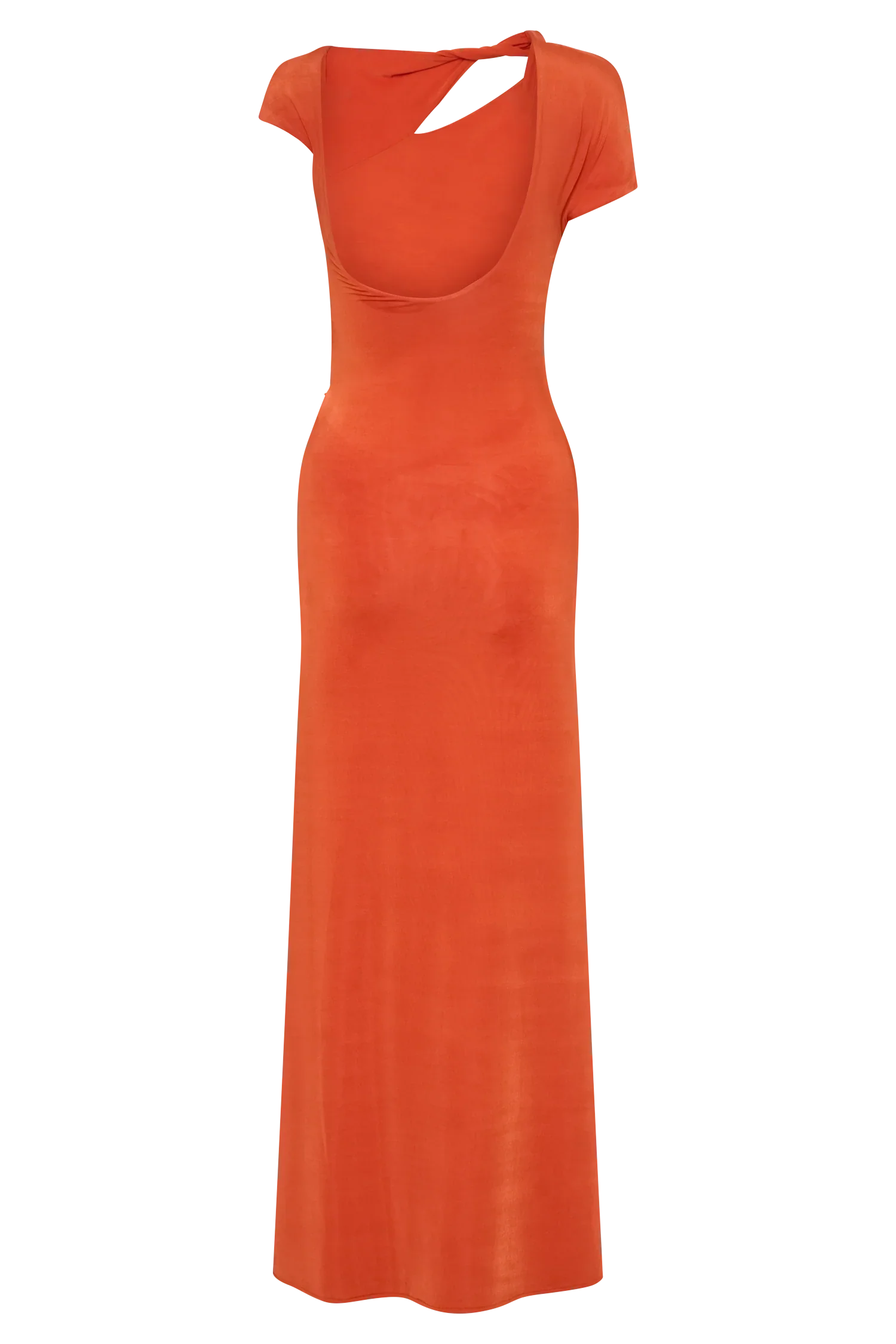 Kaida Slinky Maxi Dress With Hardware Burnt Orange
