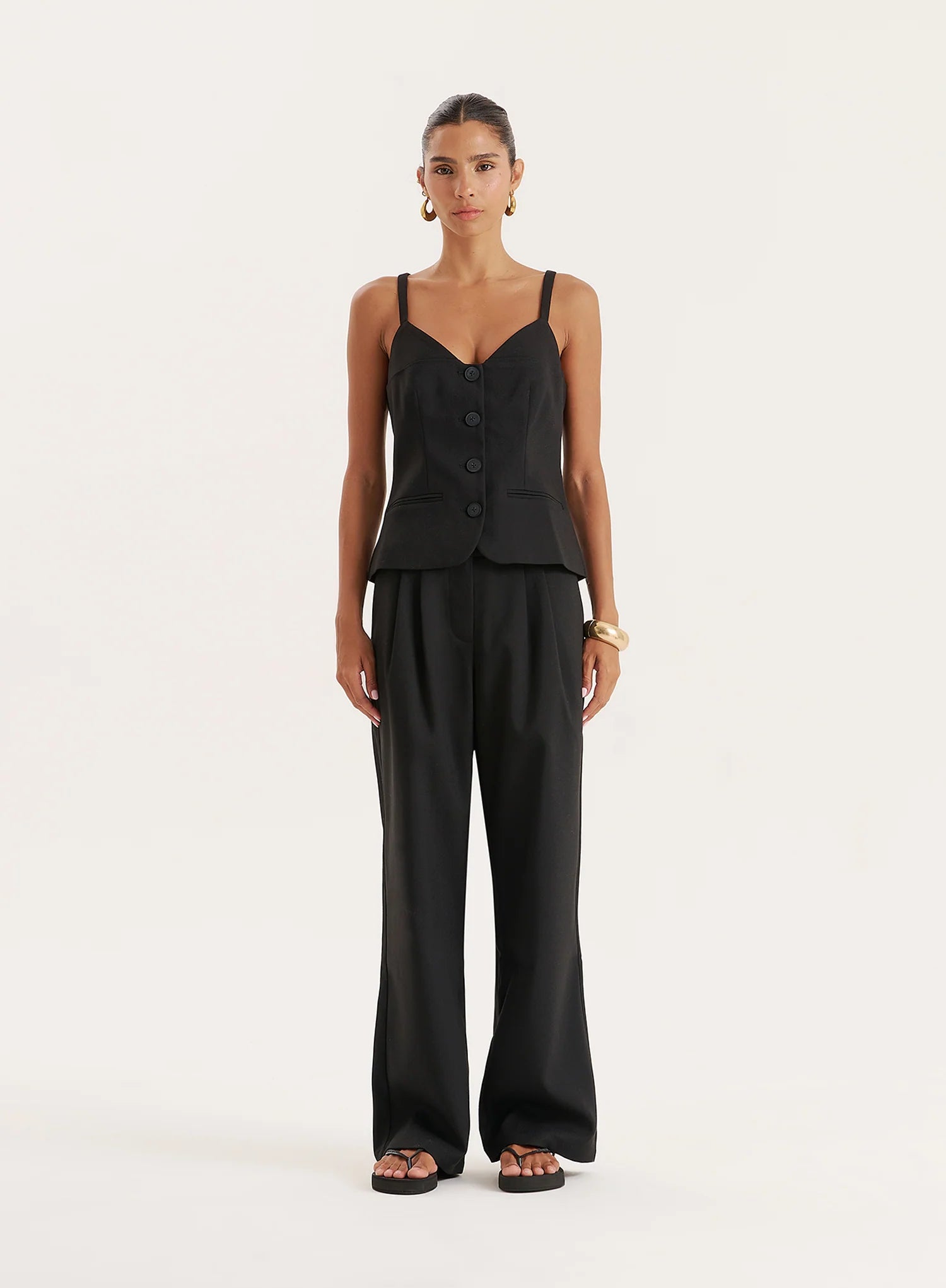 Black Tailored Waistcoat