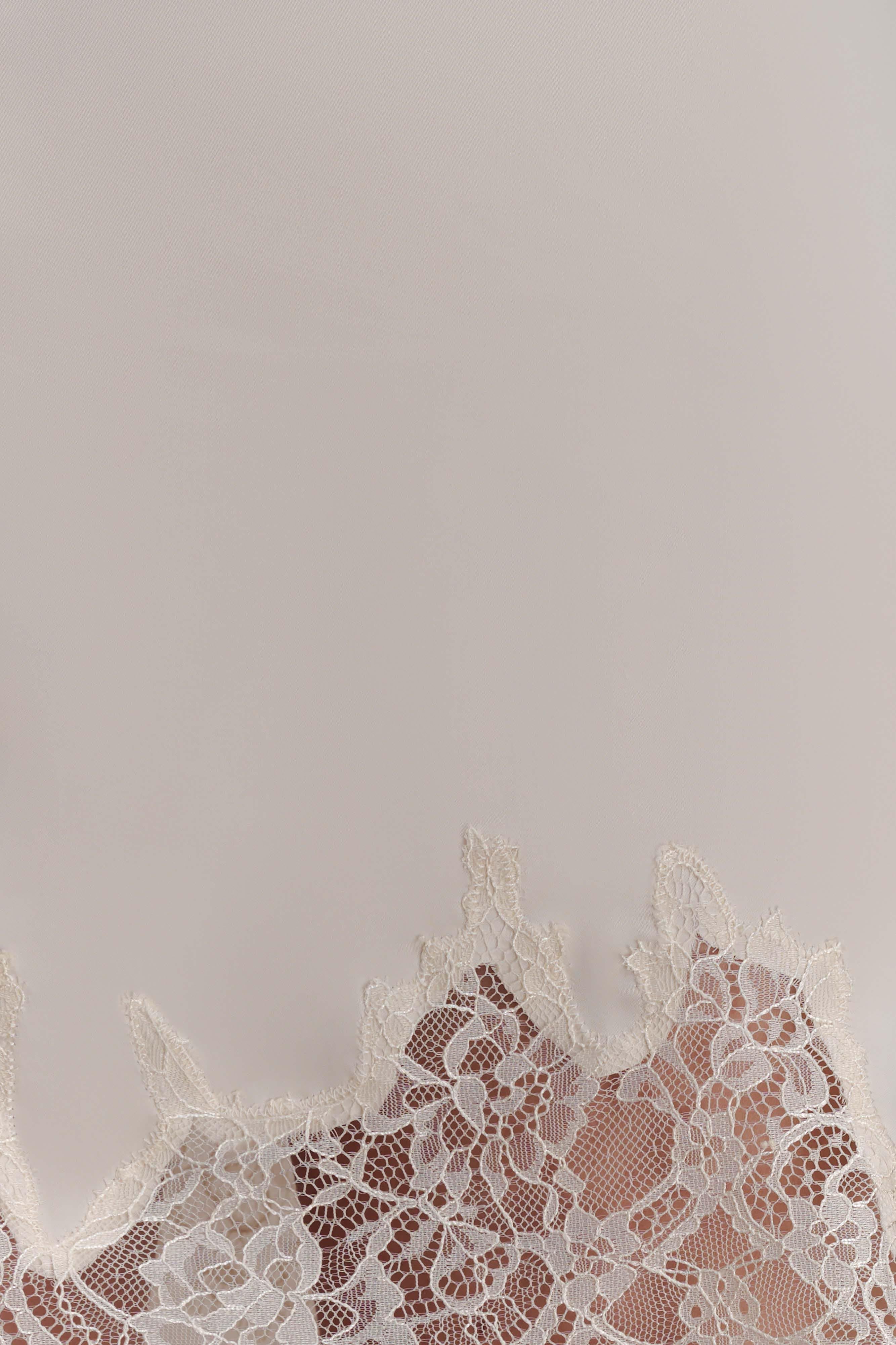 Nina Lace And Satin Mini Skirt Ivory