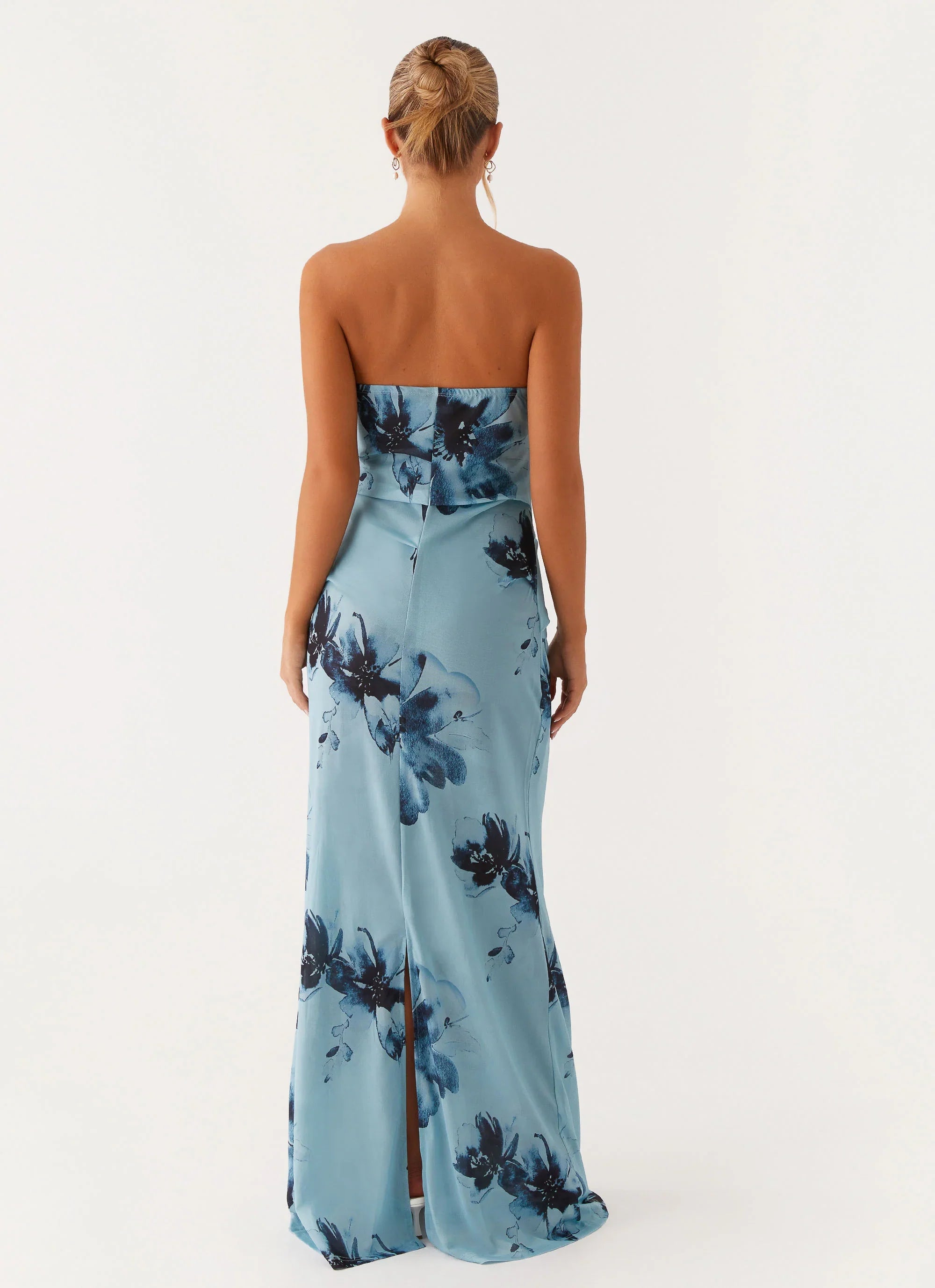 Field Of Dreams Maxi Dress Blue Black Floral