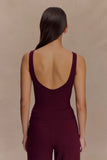 Natalya Ribbed Knit Cami Top Merlot
